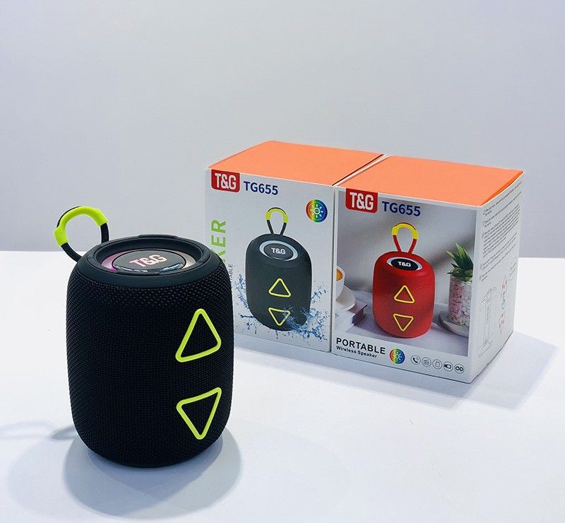 TG-655 Udsøgt cylindrisk trekantet knaptype lav bas Bluetooth-højttaler Fantasy Color Let, cool og moderigtig_voghion.com