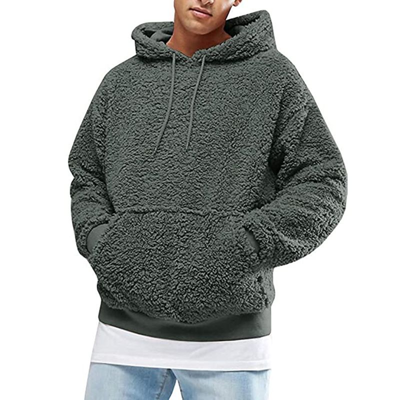 Felpa con cappuccio foderata in pile da uomo autunno inverno 2025_voghion.com