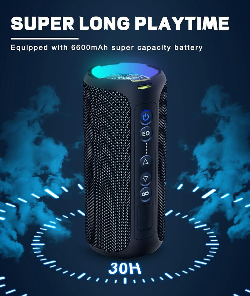 Enceinte Bluetooth portable X8 Pro avec son stéréo 40 W, basses riches, étanchéité IPX7, autonomie de 30 h, couleurs assorties_voghion.com