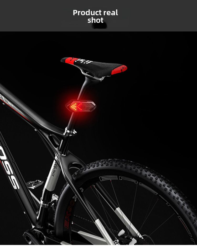 Cykelfjärrstyrd bakljus gränsöverskridande USB-laddning med tuta bergsvarning nattutrustning intelligenta bakljus_voghion.com