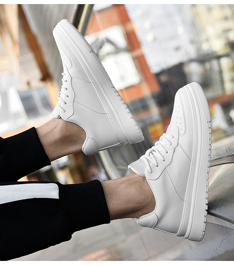 Scarpe da uomo con base piatta, scarpe casual bianche traspiranti e invisibili, con aumento dell'altezza interna_voghion.com