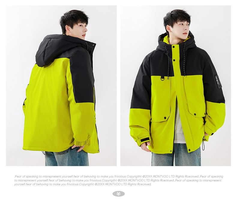 Giacca invernale da uomo Three Proof Down Jacket, nuova, spessa, leggera, calda, da sci all'aperto, alla moda_voghion.com