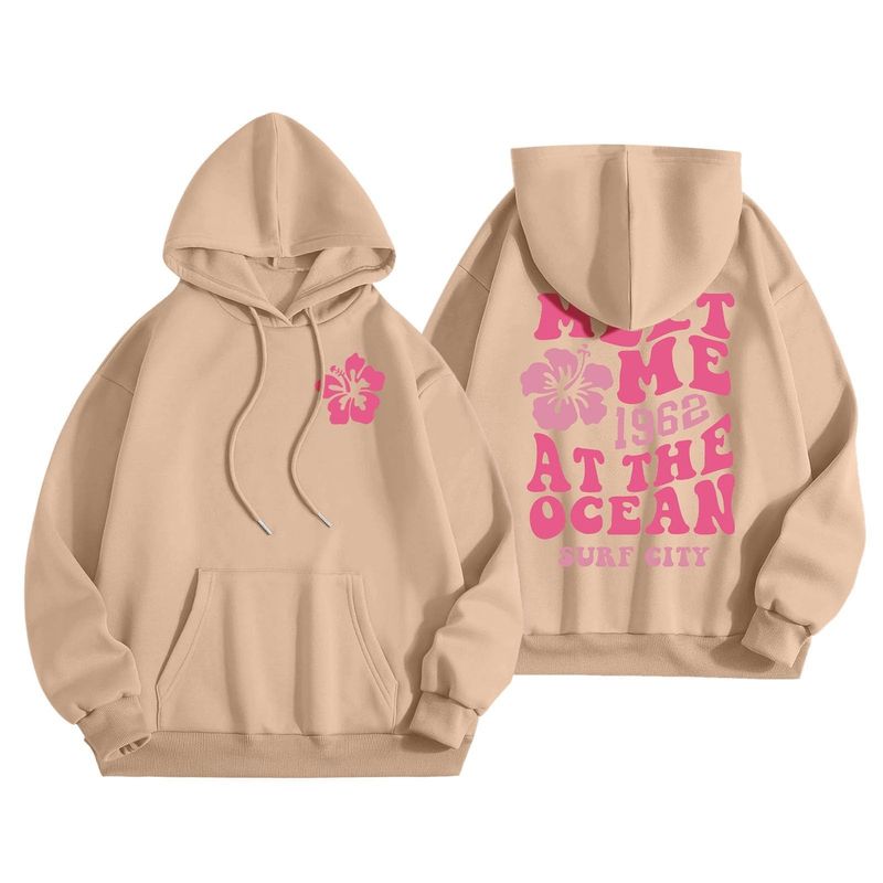Felpa con cappuccio da donna con stampa di lettere e maniche a spalle scoperte, felpa con cappuccio XS-5XL_voghion.com