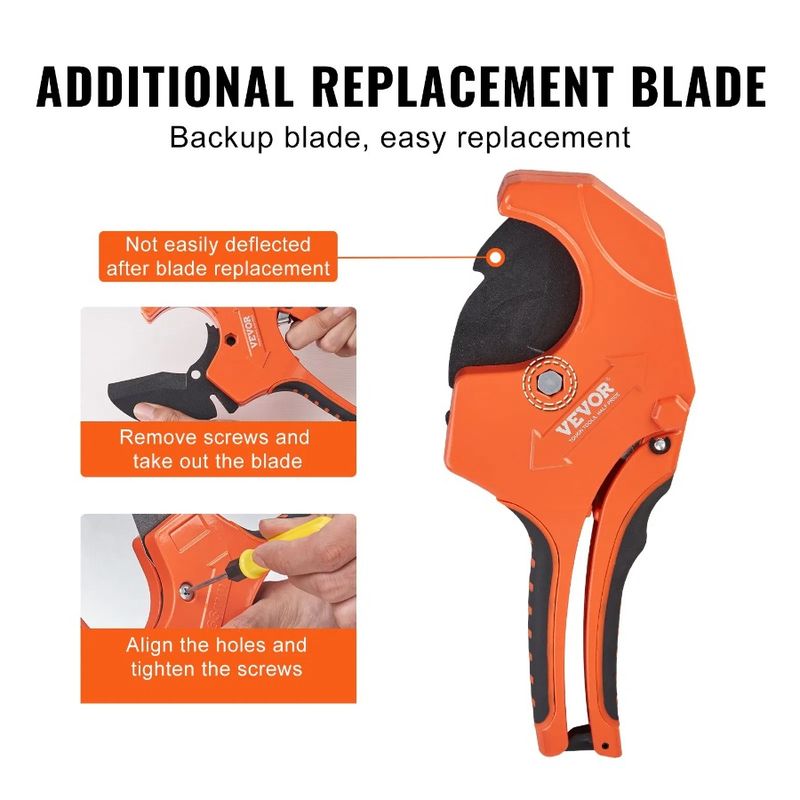 Tubo in PVC PP-R con diametro esterno per taglierina in PVC, utensile per taglio tubi in PE, tubo in PVC 2 con taglierina a cricchetto 0-2-1, lama di ricambio SK5, CPVC pesante_voghion.com