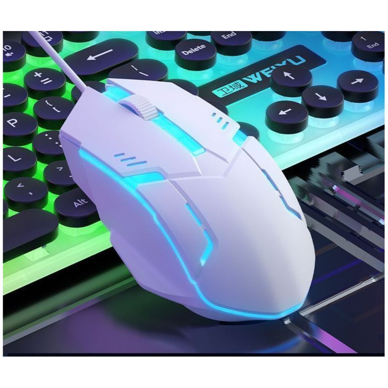 Wired Silent Keyboard And Mouse Set Mechanical Feel USB Computer Laptop Universal Office Typing Essential_voghion.com