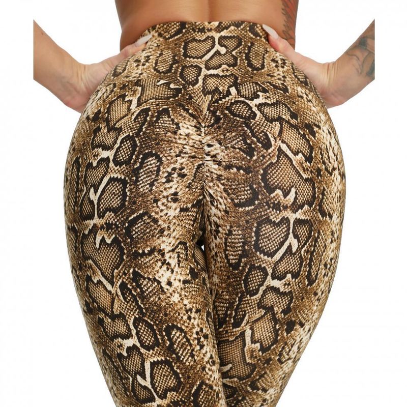 Women's yoga Pants Leopard Print Large Size Printed Pocket Slim Butt Lifting Sports Yoga Pants Leggings XY6645_voghion.com
