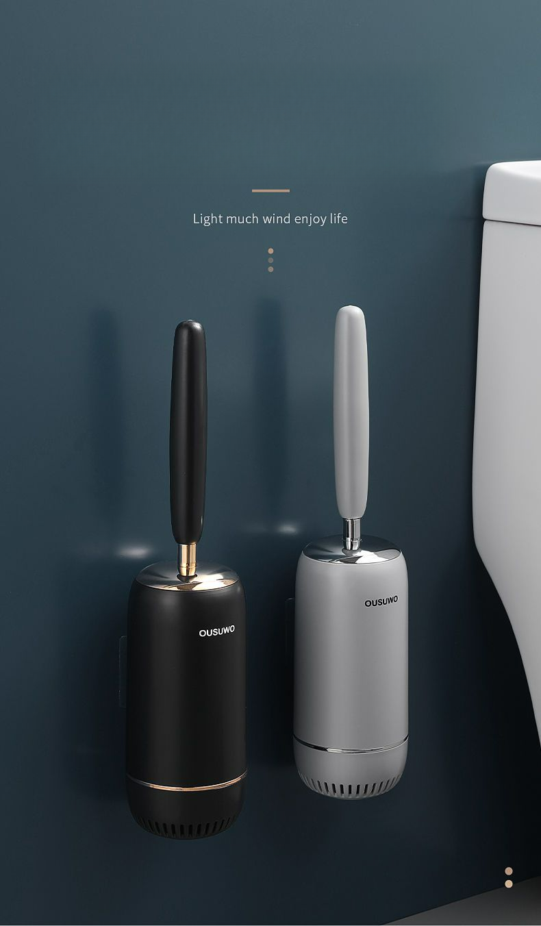 Scopino per WC in silicone stile hotel - Manico extra lungo | Qualità professionale
_voghion.com