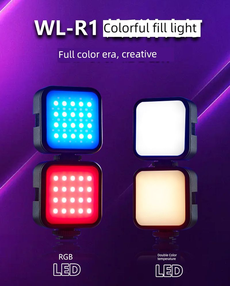 Mobile Phone Selfie Fill RGB Portable SLR Camera Photo Shooting Video Beauty Led Tofu Pocket Light_voghion.com