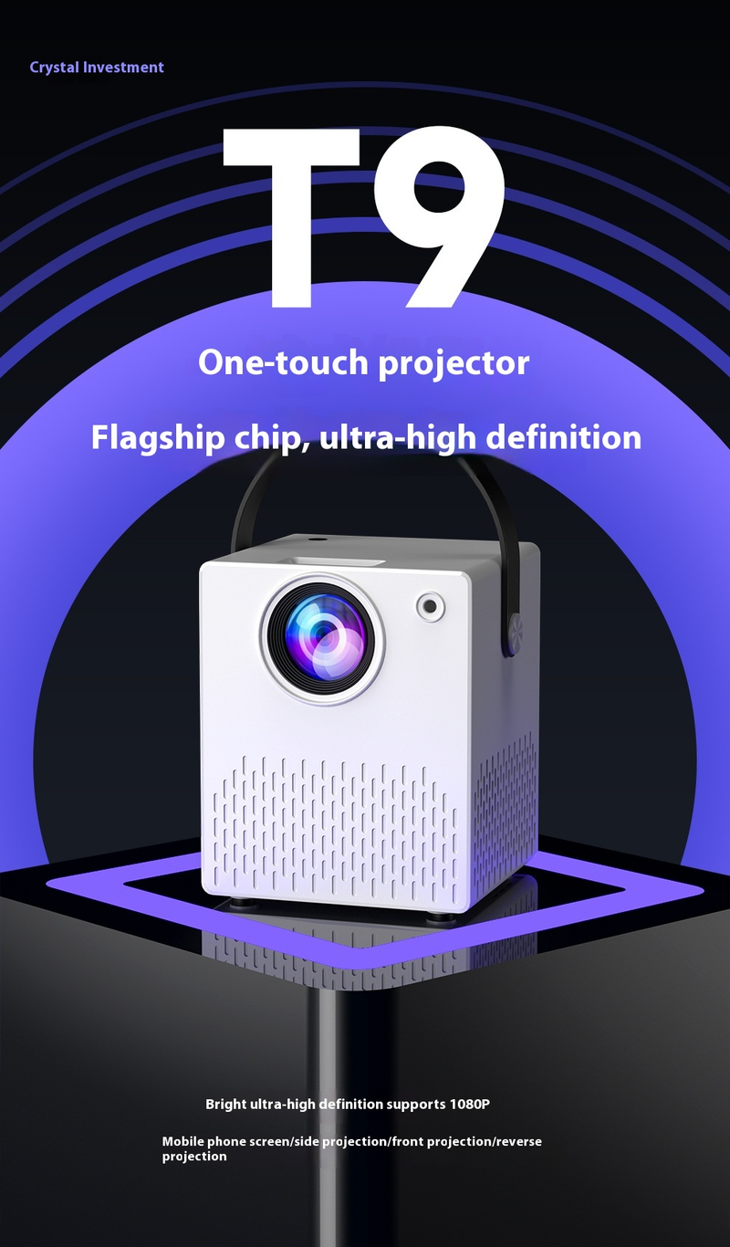 4K 1080P Smart Projector, 200" Screen 8500L With WiFi Bluetooth - Portable Outdoor Mini Projector For Home Theater, Gaming, Camping With 20% Off_voghion.com