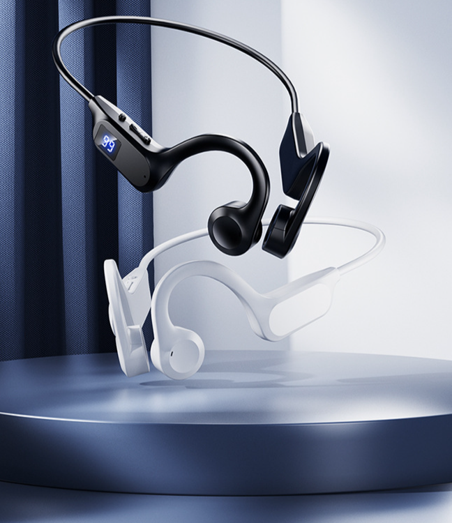 X7 Bone Conduction Bluetooth Earphones Digital Display Ear-hook Non-in-ear Painless Noise Reduction Long Battery Life_voghion.com