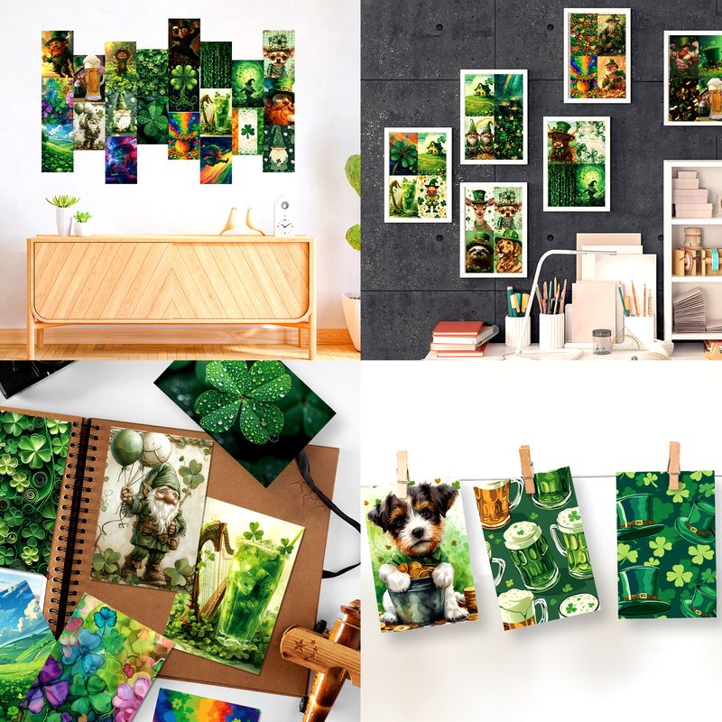 Mängukaardid Mink San Pa seinakaunistuskaardid DIY käsitsi valmistatud Ins Green seeria_voghion.com