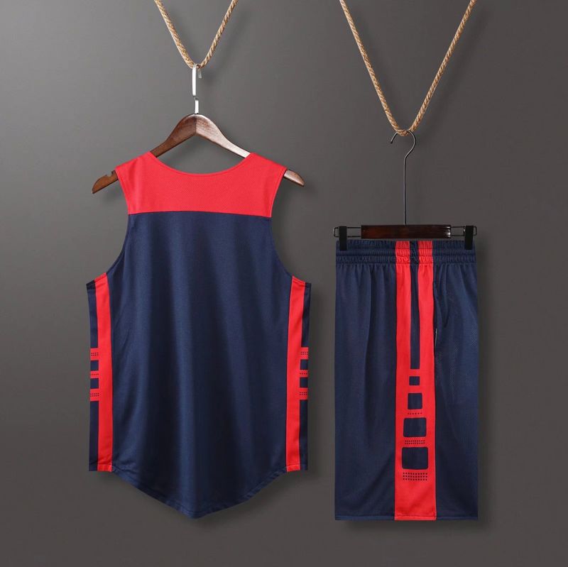 Double sided basketball suit, men's game sports team adult training uniform, printed vest, double-sided jersey_voghion.com