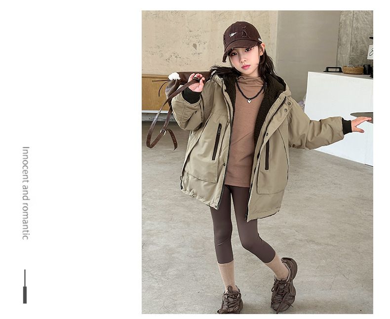 Reversible Kids Fleece Jacket – Korean-Style Windproof Outerwear For Boys & Girls (120-170cm, 3000mm Waterproof, Dual-Layer Warmth)_voghion.com