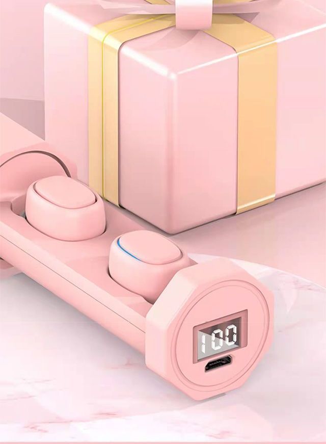 Wireless Bluetooth Headset Aron Binaural Mini In-Ear Super Cute Listening To Songs Girls Suitable_voghion.com