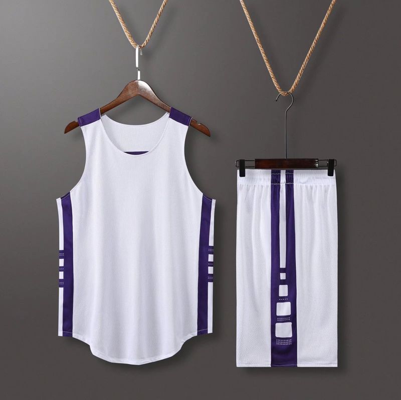 Double sided basketball suit, men's game sports team adult training uniform, printed vest, double-sided jersey_voghion.com