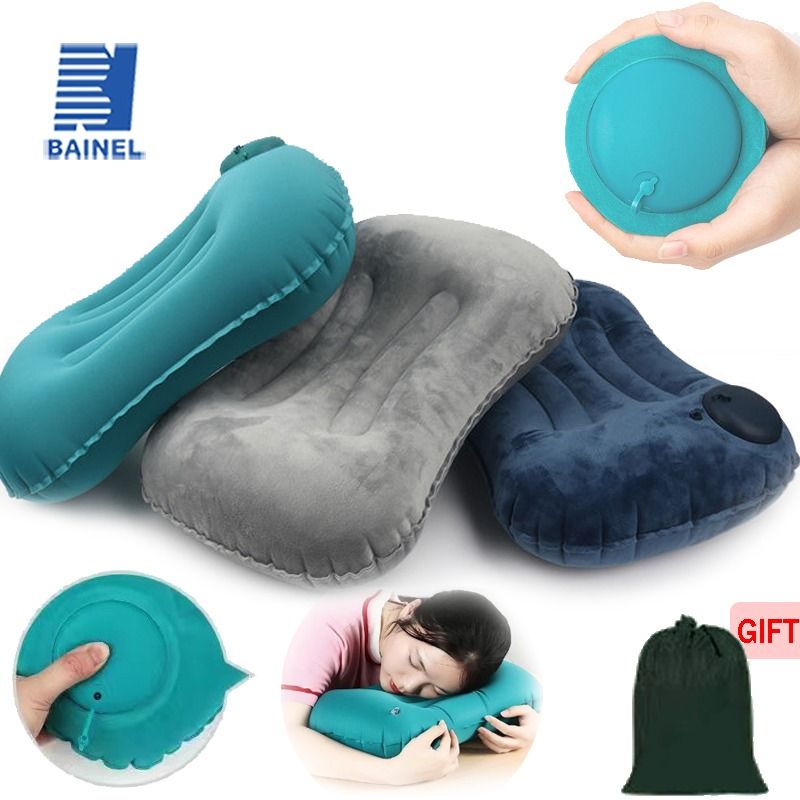 Camping Iatable Aircraft Car Folding Portable Travel Waist Pillow Neck Cushion Office Supplies_voghion.com