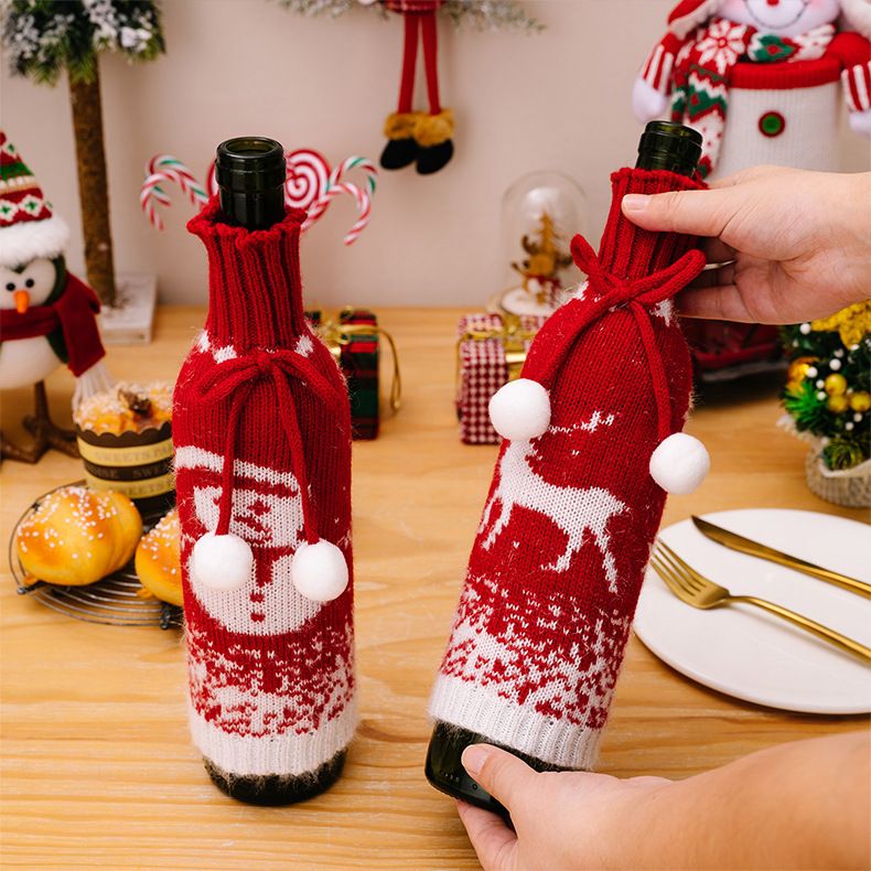 Kerstversiering gebreide wijnfleshoes review voor de oudere sneeuwman eland gebreide wijnfleshoes kleurverloop wijnhoes_voghion.com