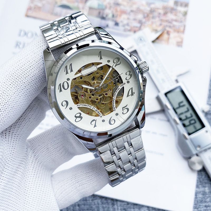 Laojia Daily Hollow Transparent Automatic Mechanical Watch_voghion.com