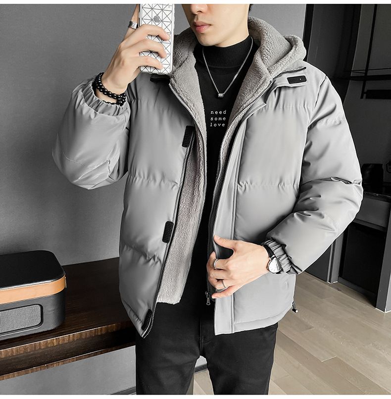 Men's Clothing Men's Fleece-Lined Hooded Parka Jacket With Two-Tone Design, Warm Winter Coat For Teens & Adults (Gray, Black, Khaki, Sizes M-8XL)_voghion.com