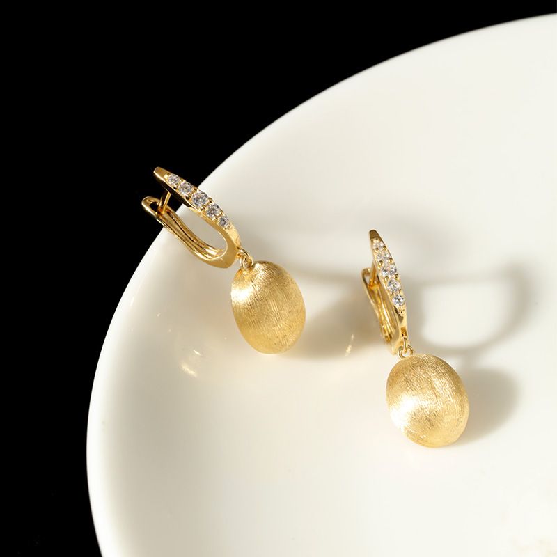 Orecchini in argento sterling con disegno in zircone, orecchini di nicchia minimalisti versatili retrò eleganti gioielli in stile coreano da donna di alta qualità_voghion.com
