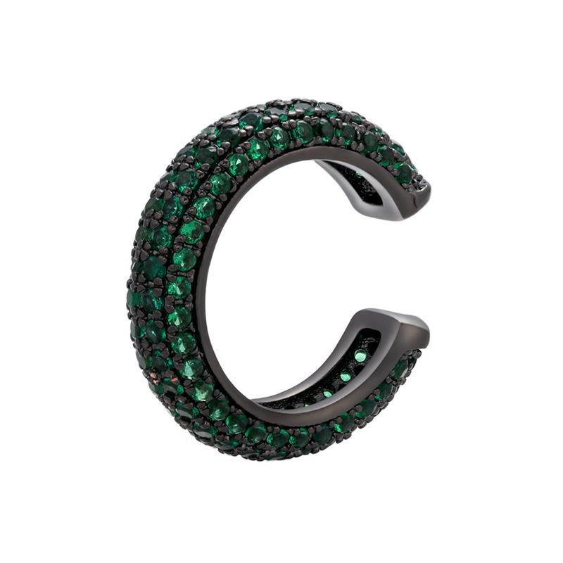 Damenschmuck Perlenschnalle Schmuck Mikro eingelegter farbiger Diamant Ohrknochenclip Farbiges Zirkonium Einfache Ohrclip-Ohrringe Kupfer K vergoldet_voghion.com