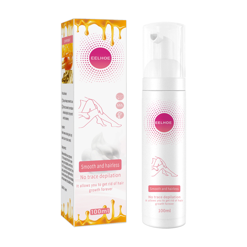 EELHOE mousse al miele spray per la rimozione dei peli delle ascelle e delle gambe, schiuma idratante delicata sulla pelle e non irritante_voghion.com