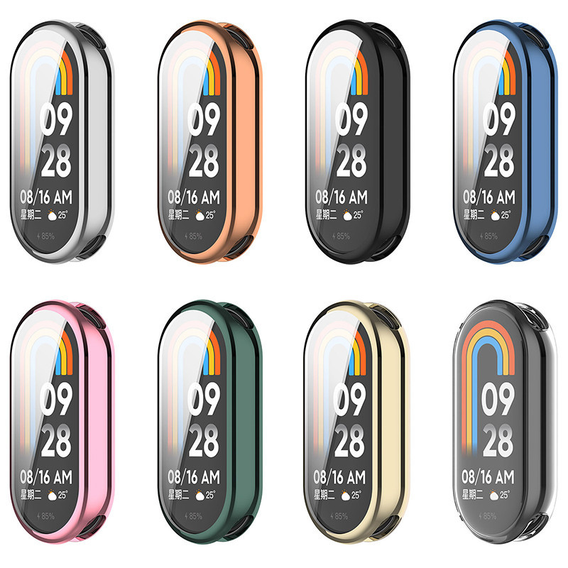 Funda para Mi Band 8, accesorios para Mi Band 8, protector de pantalla integral para reloj inteligente Xiaomi Mi Band 8_voghion.com