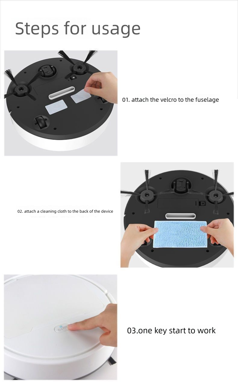 Smart Robot Vacuum Cleaner 3-in-1 Household Mopping Automatic Vacuuming And Washing Integrated Control Sweeping Machine_voghion.com