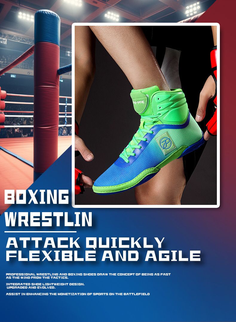 Chaussures de boxe professionnelles pour femmes, chaussures de lutte, chaussures d'entraînement de combat montantes, bottes longues, chaussures de frappe Muay Thai, Fitness Sanda_voghion.com