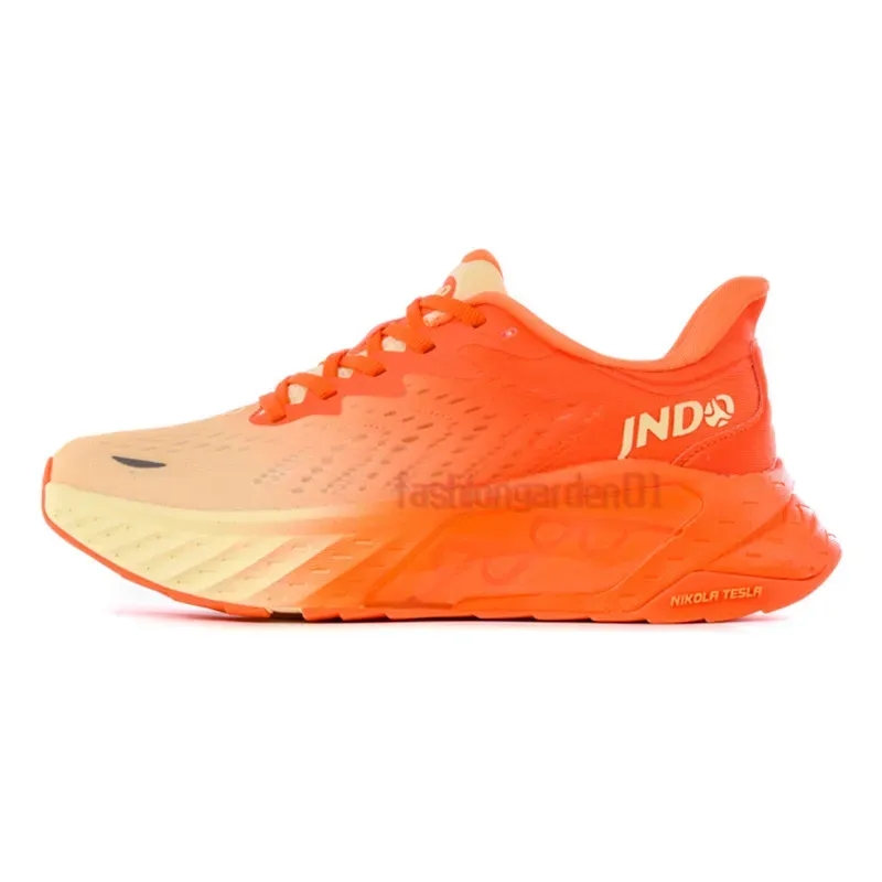 Chaussures de running JNDO Whale Leaping phosphorescentes 2.0 pour hommes et femmes, coloris Triple Black, Sunrise, Blanc et Jaune_voghion.com