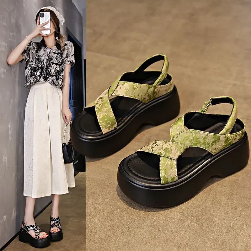 Summer Women S Thick Soled Slip On Platform New Fashion Versatile Stylish Roman Comfortable Sandals Ddmysaturn_voghion.com