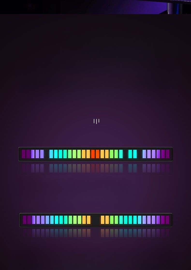 【Negozio di vendita calda】 Ritmo RGB controllato Musica Computer Desktop Suono Atmosfera Pickup Luce_voghion.com