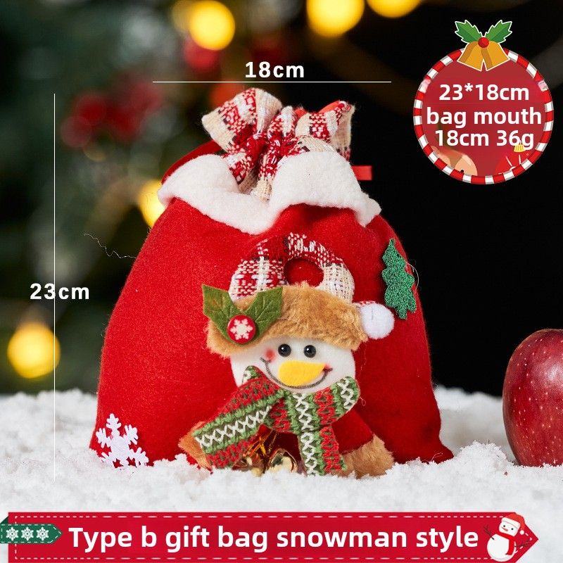Christmas Applee Bag Barnpresentpåse Julaftonsgodispåse Julgodisinpackningspresentpåse_voghion.com