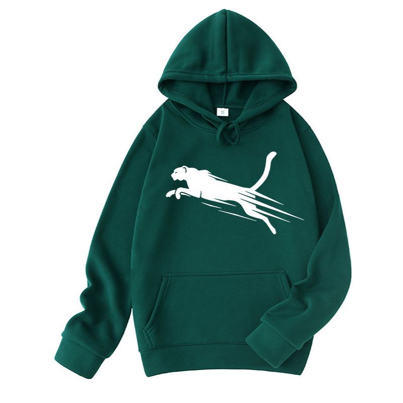 Sweat à capuche en polaire imprimé avec motif de panthère pour homme, nouveau modèle décontracté 2025_voghion.com