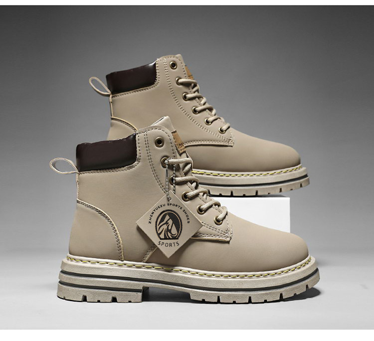 Botas Martin populares masculinas tamanho extra grande 48 botas masculinas estilo retrô britânico botas de trabalho de cano alto botas de couro_voghion.com