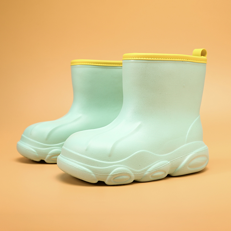 Regenstiefel für kleine Mädchen und Jungen, Gummistiefel für draußen, wasserdicht, zum Hineinschlüpfen, für Kinder, Gartenstiefel, leicht, mehrfarbig_voghion.com