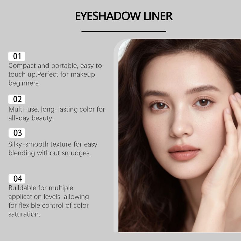 Zephoco 2-in-1 Smooth Outline Bunt Einfach aufzutragendes Augen-Make-up Modischer Eyeliner-Stift_voghion.com