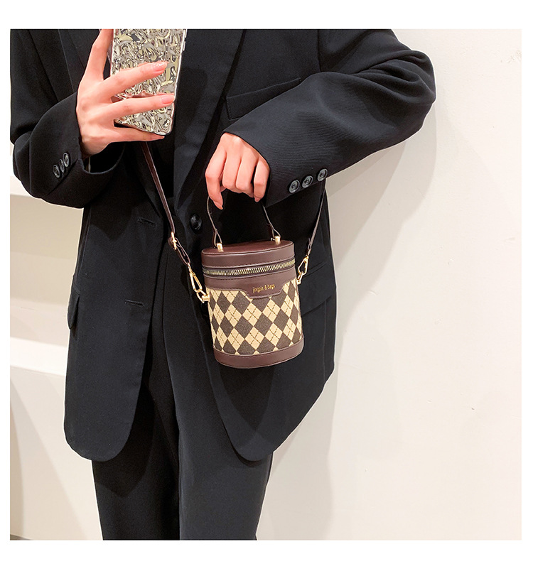 Borsa a cilindro borsa da donna 2023 nuova borsa a secchiello tote cilindrica moda borsa a tracolla monospalla_voghion.com