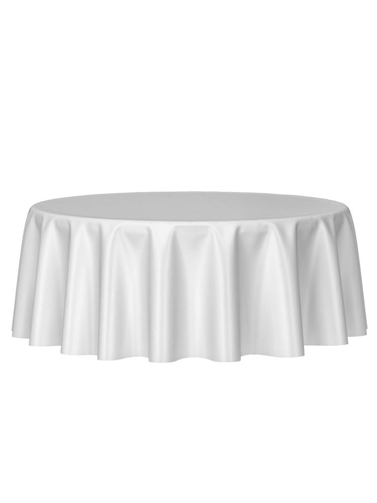 Round Satin Tablecloths white Overlay Cover Bright Smooth Fabric Table Cloth for Wedding Party Restaurant Banquet_voghion.com