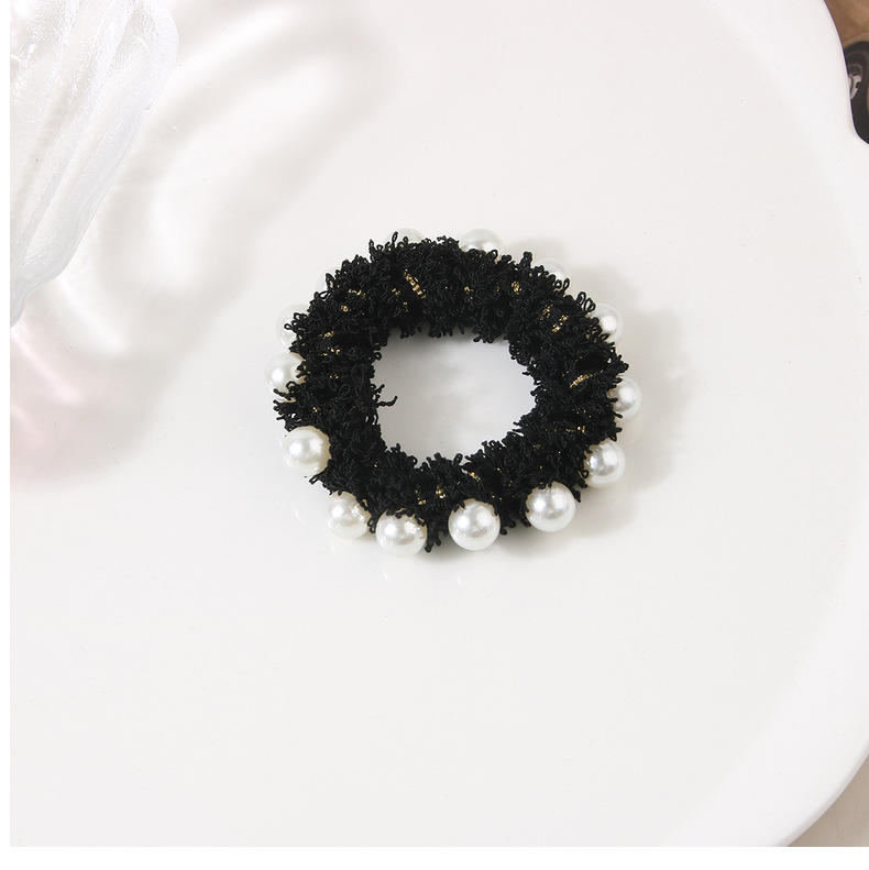 Anello per capelli in velluto con perle testa anello per capelli intestino tenue anello per capelli coda di cavallo femminile corda per capelli accessori per capelli versione del piccolo stile di fragranza_voghion.com
