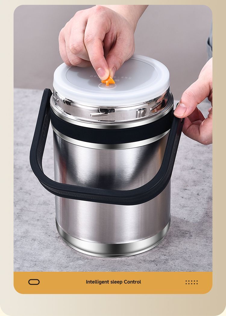 Youyoujia 304 Stainless Steel Insulated Vacuum Portable Lunch Box For Office Workers And Students, Thickened Three-Layer_voghion.com