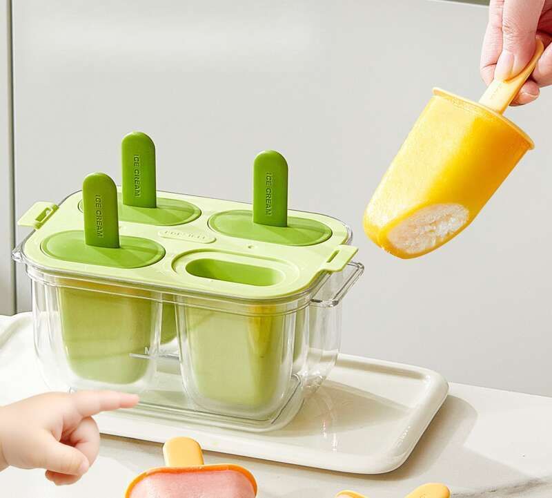 Sweet Qin Homemade Mold Double-layer Sandwich Silicone Easy Demolding DIY Ice Cream Popsicle Grinding Tool_voghion.com