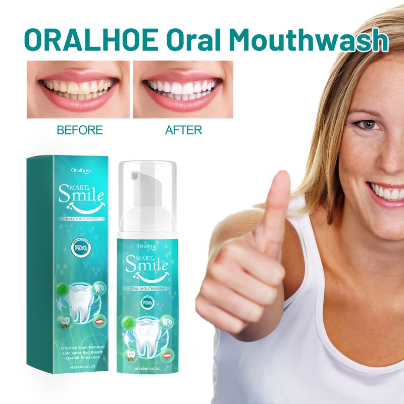 Oralhoe Oral Mousse Limpiador de Manchas Blanqueamiento de Dientes, Protección de Encías, Belleza Cuidado de Dientes, Aliento Fresco_voghion.com