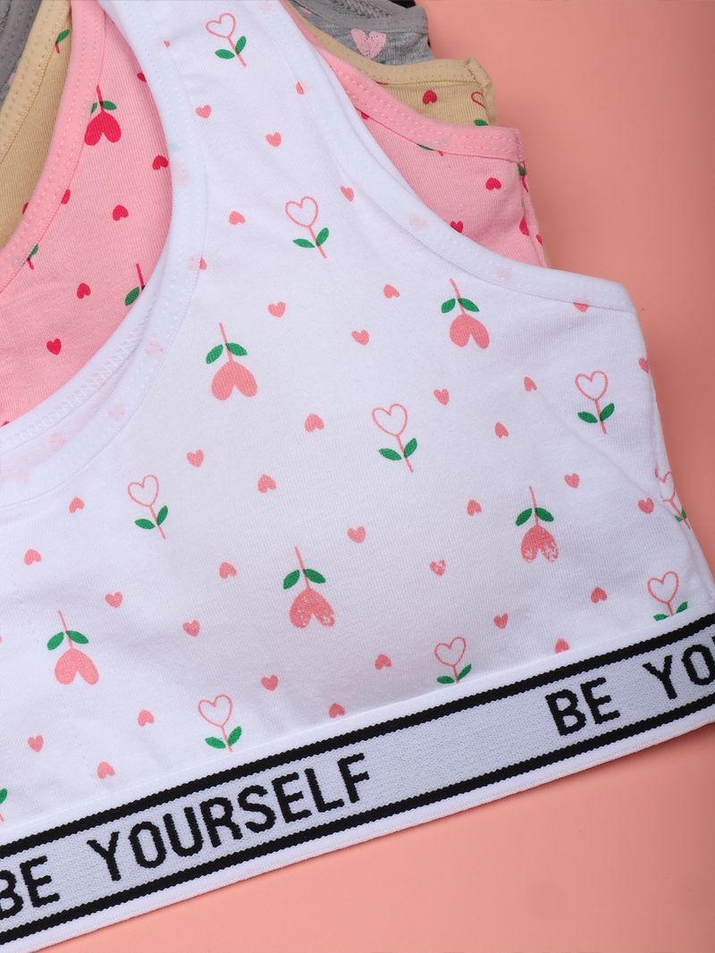 Sous-vêtements imprimés pour filles, soutien-gorge de sport en coton, antichoc, bonnet fixe, culotte_voghion.com