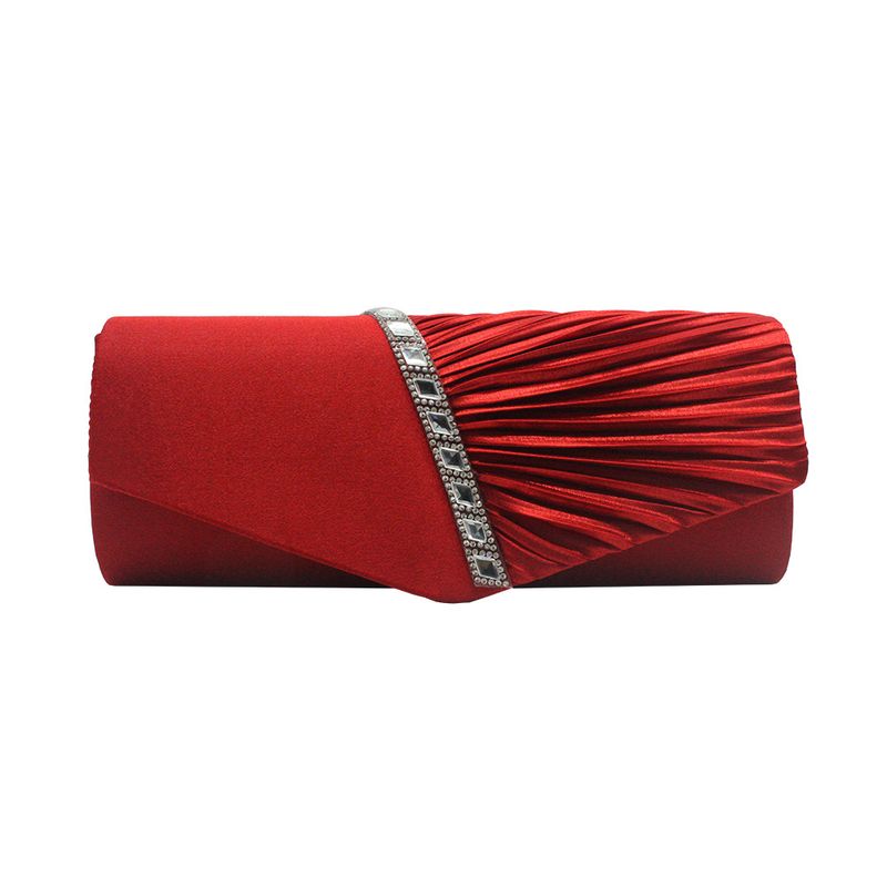 Borsa a tracolla con catena e pochette da trucco con strass da sera alla moda_voghion.com