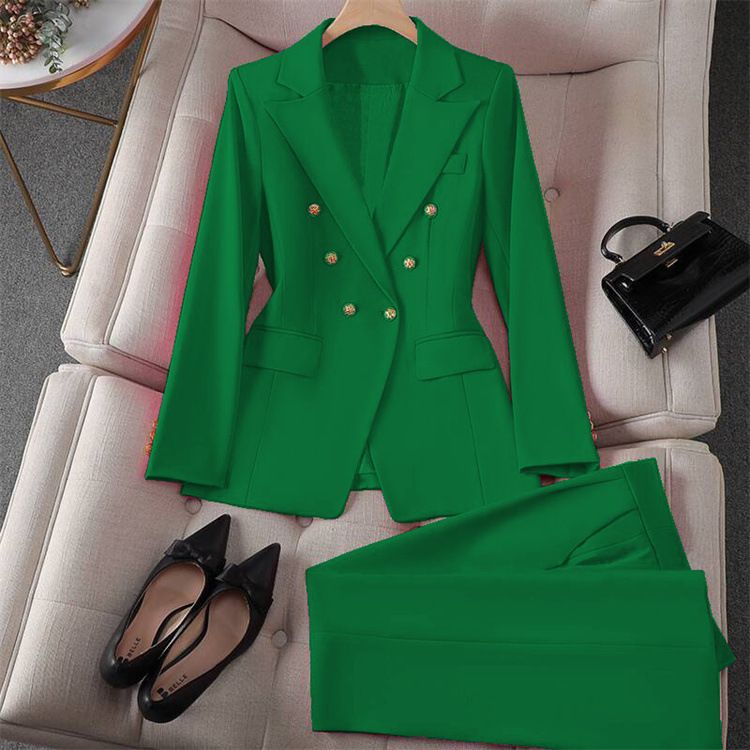 Women's Clothing Spring Red Suit Jacket Women's New Professional Temperament Commuter Small Fashion Suit Set_voghion.com