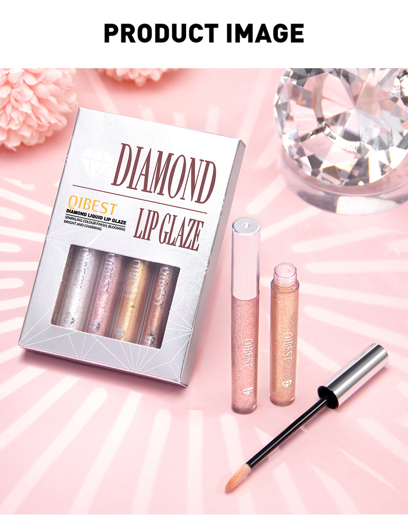 carina QIBEST Lipstick Liquid eye shadow Dual purpose Set Durable and Easy Coloring Pearl Light Shiny Lip Makeup_voghion.com