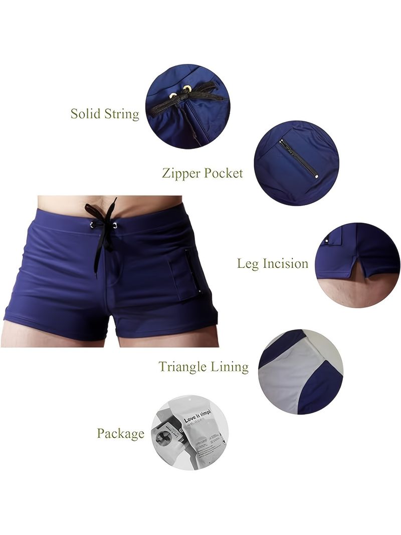 Boxer de plage à cordon de serrage pour homme, nouveau, tendance et simple, à la mode_voghion.com