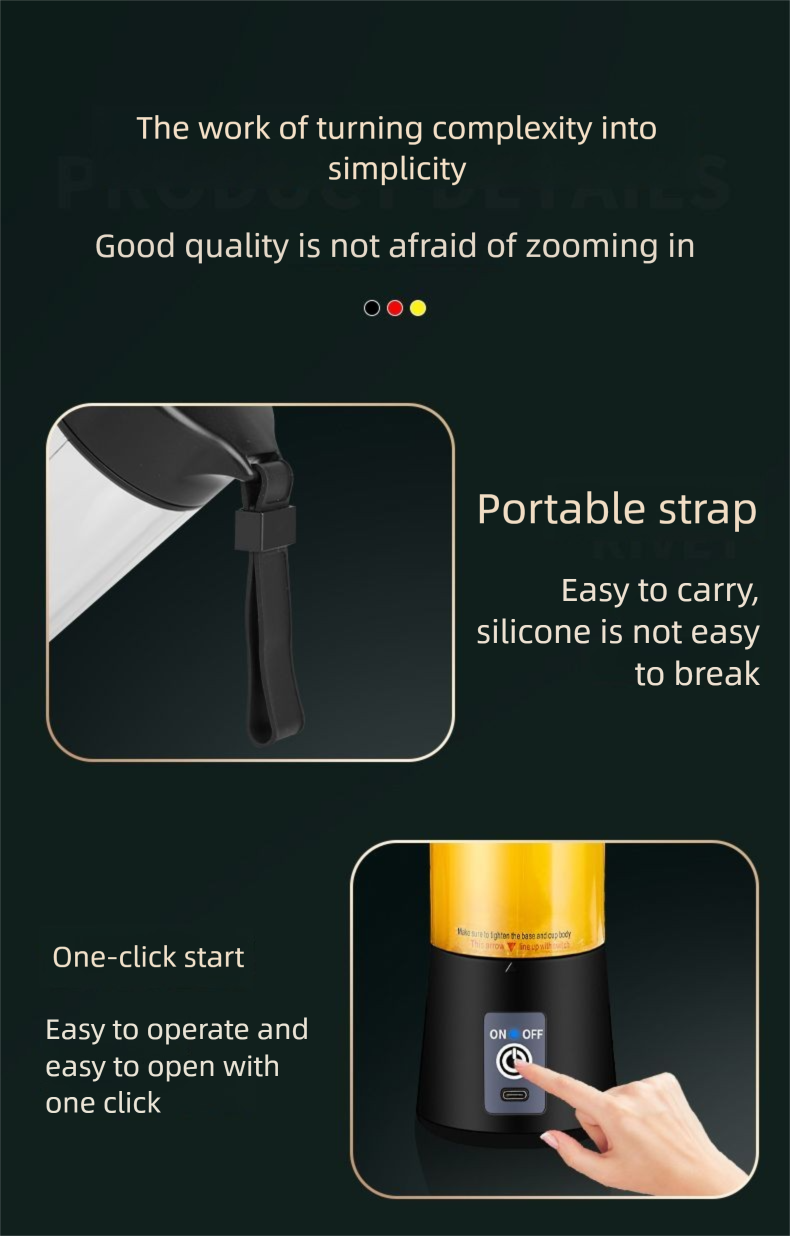 Juicer Small Household Machine Fully Automatic Fruit Extractor Press Student Portable Multifunctional Juice Maker_voghion.com