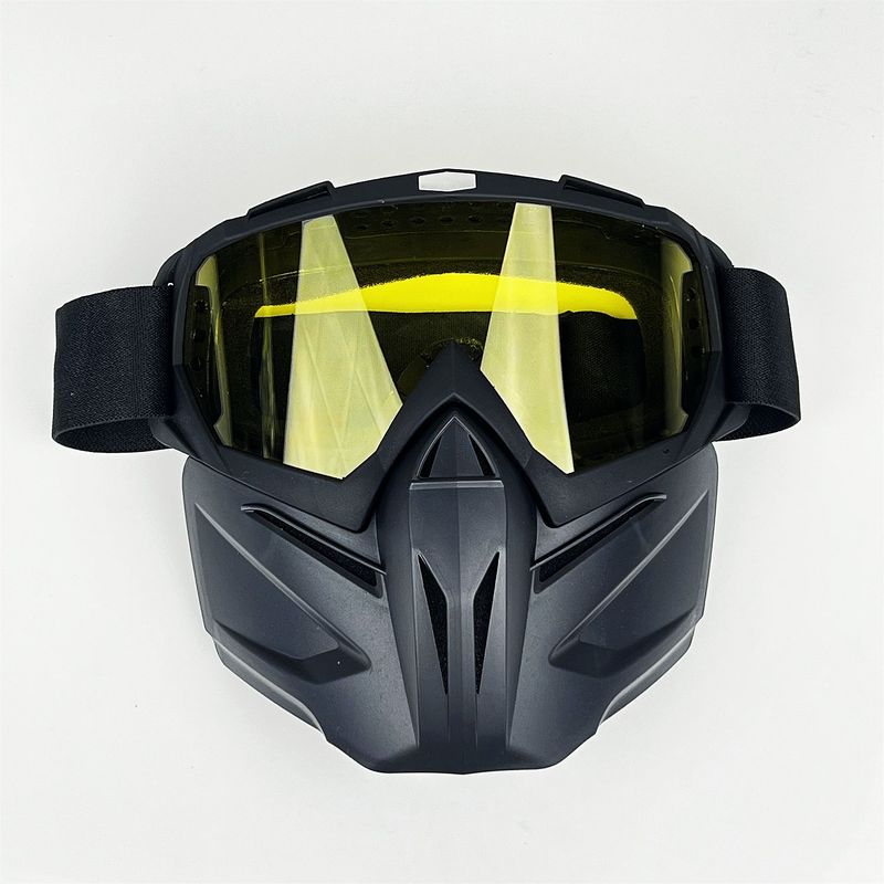 NAFEIB Motorradbrille für Männer und Frauen – Winddichte Reitmaske mit austauschbaren Gläsern_voghion.com